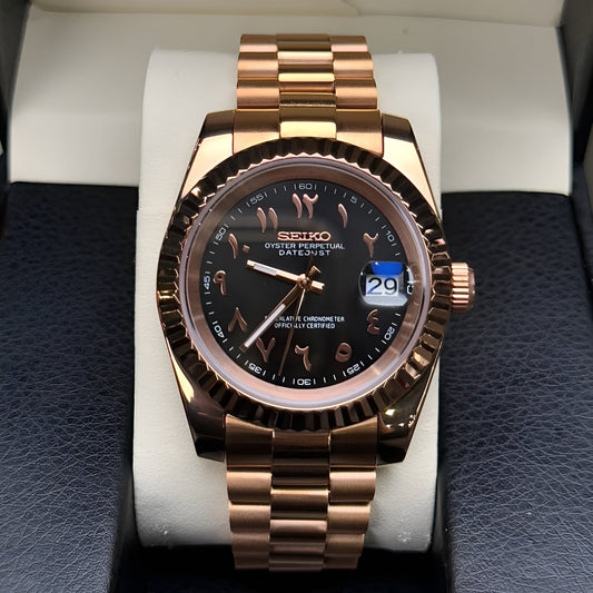 NORELA® Rose Gold Chocolate Arabic Dial
